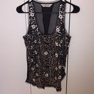 Victoria Secret x Ludi sequin flower top